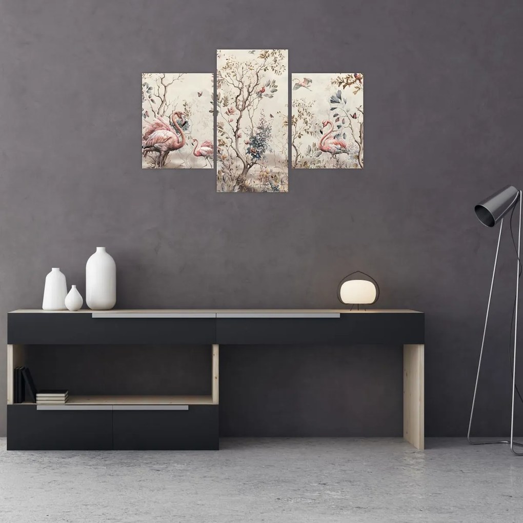 Tablou - Desen de flamingo (90x60 cm)