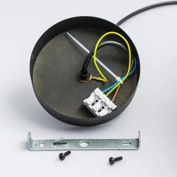 Lustră suspendată pe cablu ECLIPSE, 1xE27/15W/230V, negru/alb