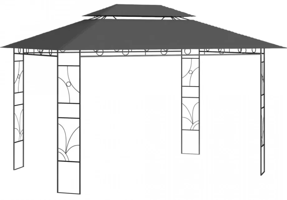 Pavilion, antracit, 4x3x2,7 m, 160 g/m²