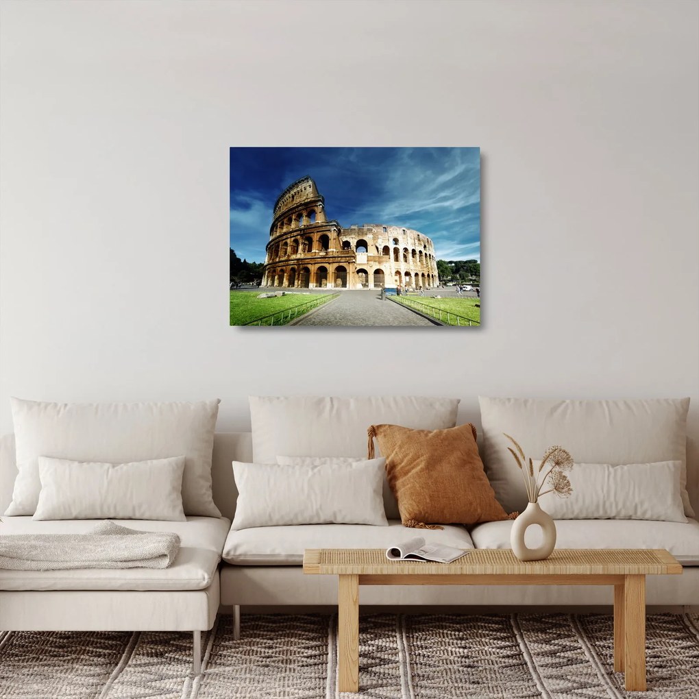 Tablou pe sticlă - Colosseum din Roma, Italia (70x50 cm)
