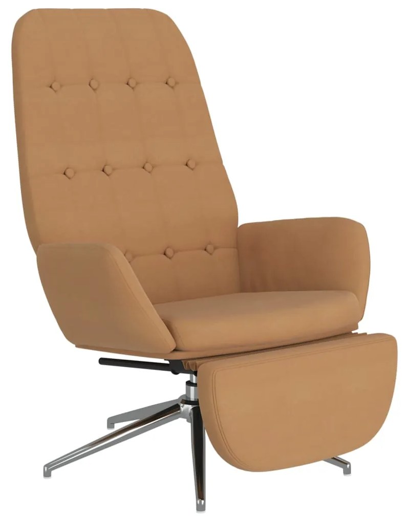 3097699 vidaXL Scaun de relaxare cu suport picioare, gri taupe, microfibră