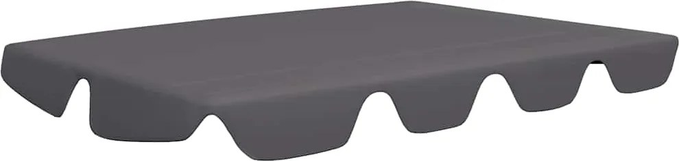 vidaXL Copertină de rezervă leagăn grădină, antracit, 150/130x105/70cm