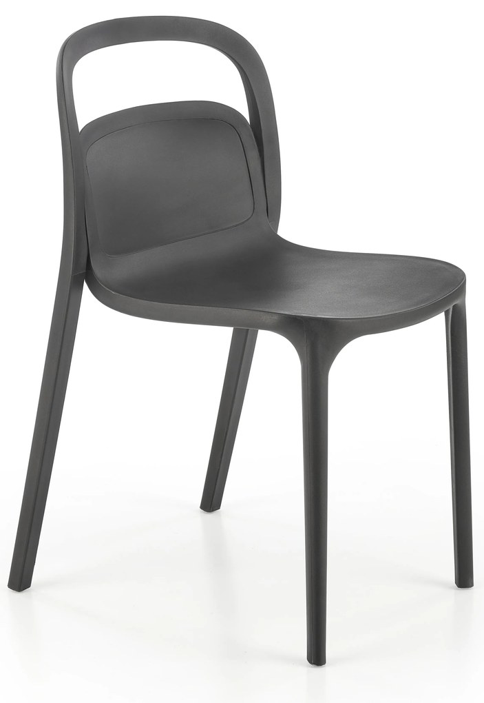 Scaun din plastic negru K490