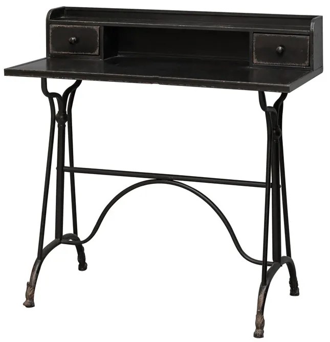 Birou din metal, cu aspect vintage, Henri
