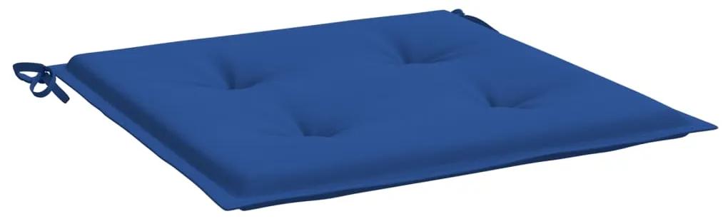 Perne scaun gradina, 2 buc., albastru regal, 40x40x3 cm, textil 2, Albastru regal, 40 x 40 x 3 cm