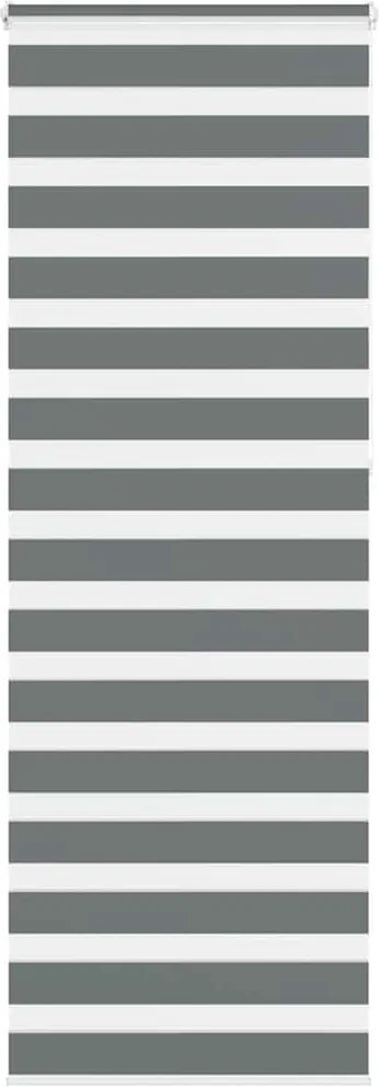 vidaXL Jaluzea tip zebra gri închis lățime țesătură 65,9 cm poliester