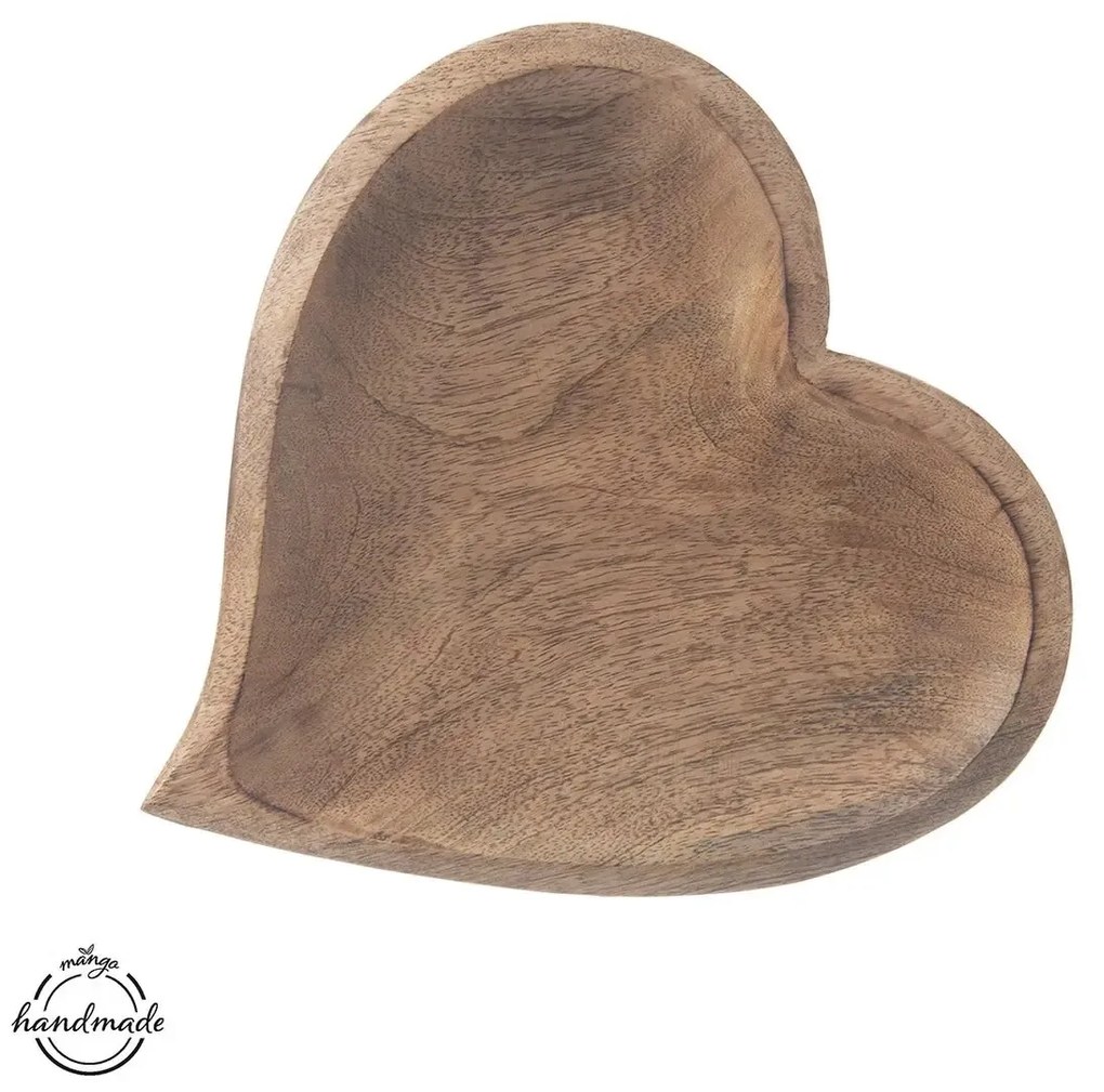 Tavă din lemn Orion Mango Heart 25 x 25 cm, L