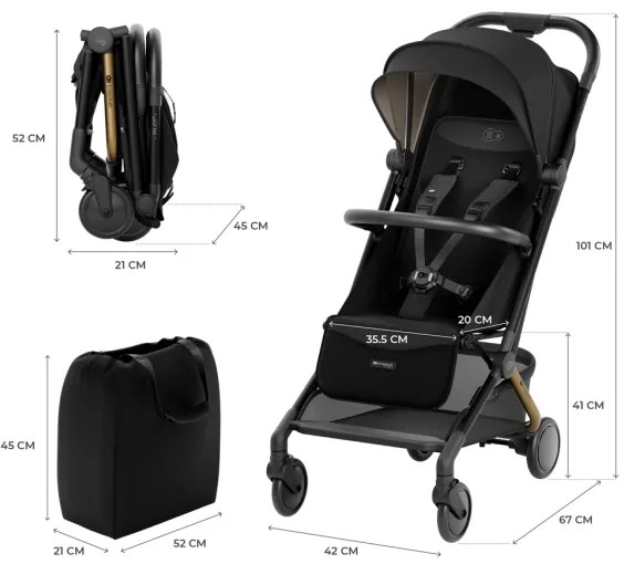 Cărucior de copii KINDERKRAFT SELECT PILOT 2 negru
