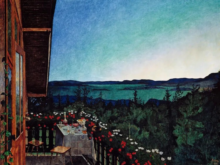 Reproducere Summer Nights, Harald Sohlberg