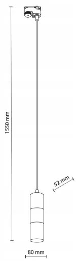 Lustră pe cablu pentru sistem de șină TRACER 1xGU10/10W/230V negru/auriu