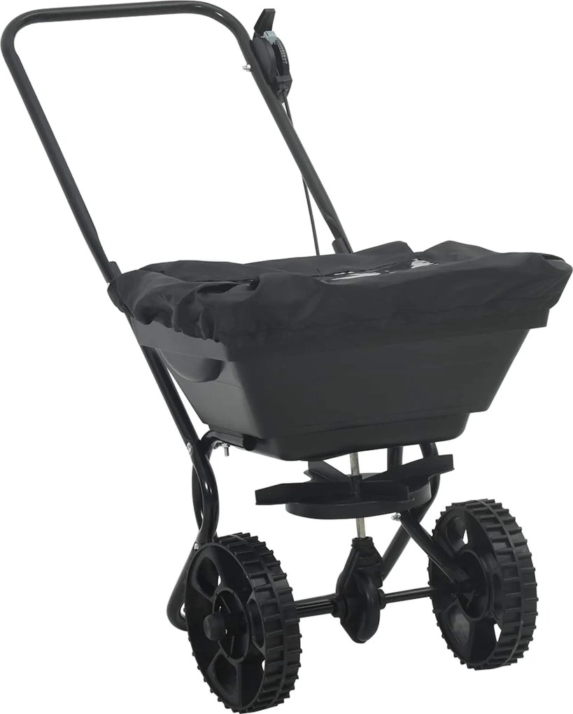 vidaXL Împrăștietor Negru 82 x 46 x 75 cm PVC și Oțel