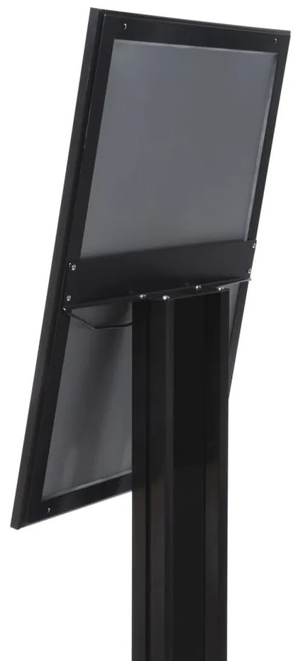 Vitrina meniului cu iluminare LED 4 x A4, negru
