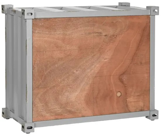 Consola de bar, din metal, gri, stil industrial, Cargo