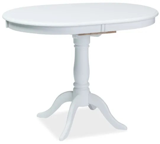 Masa dreptunghiulara extensibila din MDF Dello 100 x 70 x 75 cm alba