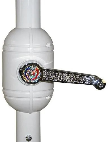 Umbrelă semicirculară de grădină ,incl. accesorii - albastru