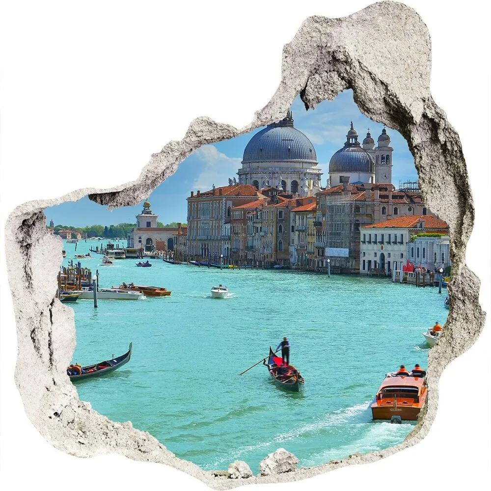 Fototapet un zid spart cu priveliște Veneția Italia