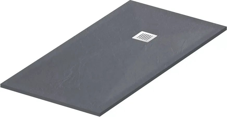 Cadita dus dreptunghiulara Balneo din compozit 90x120 gri inchis