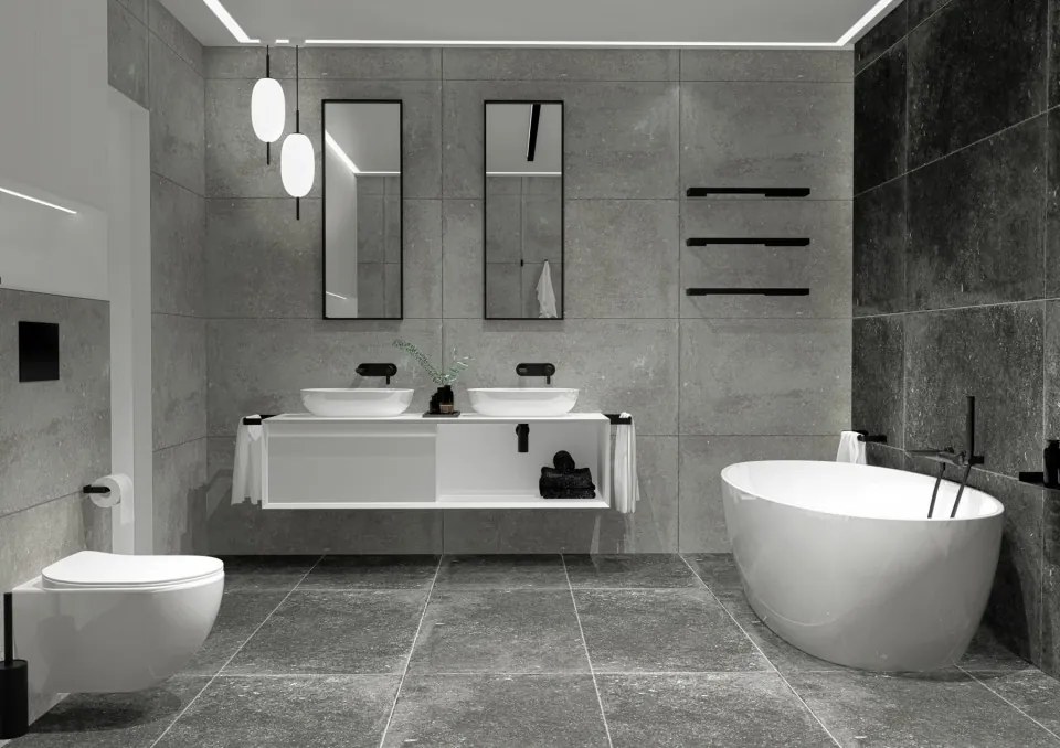 Suport hartie igienica seria Nero ADM_N211