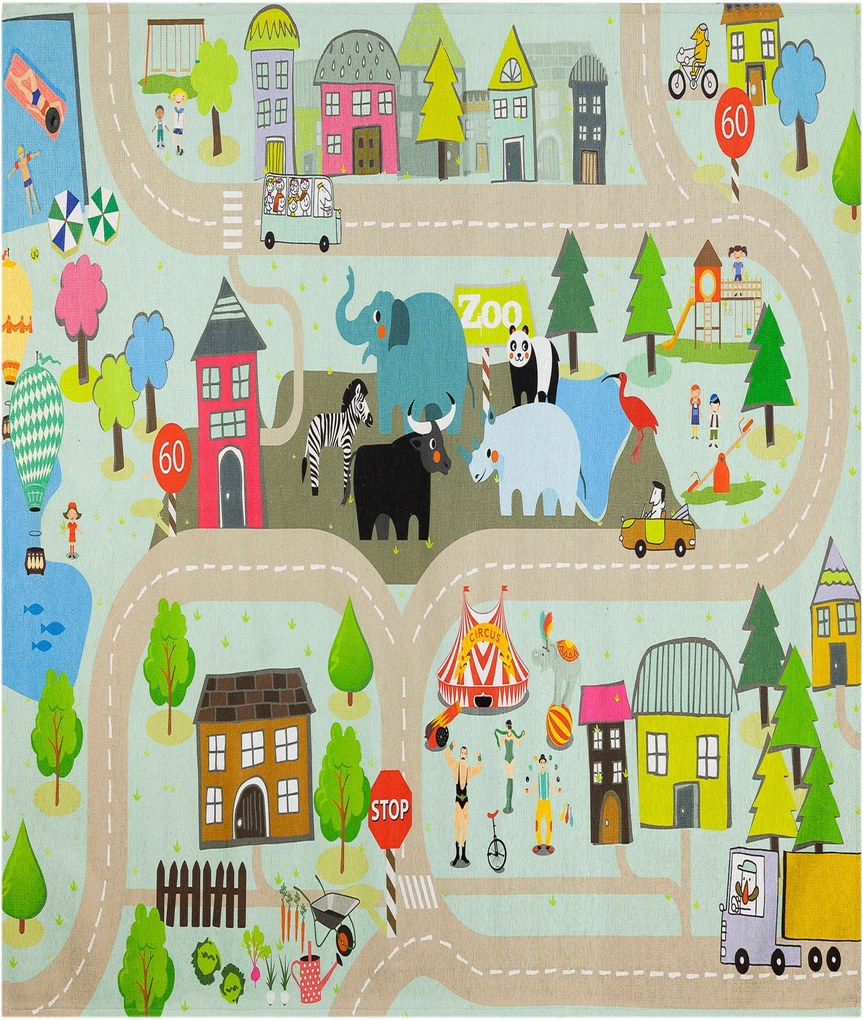 Covor de Copii Zoo, Multicolor, 230x160 cm