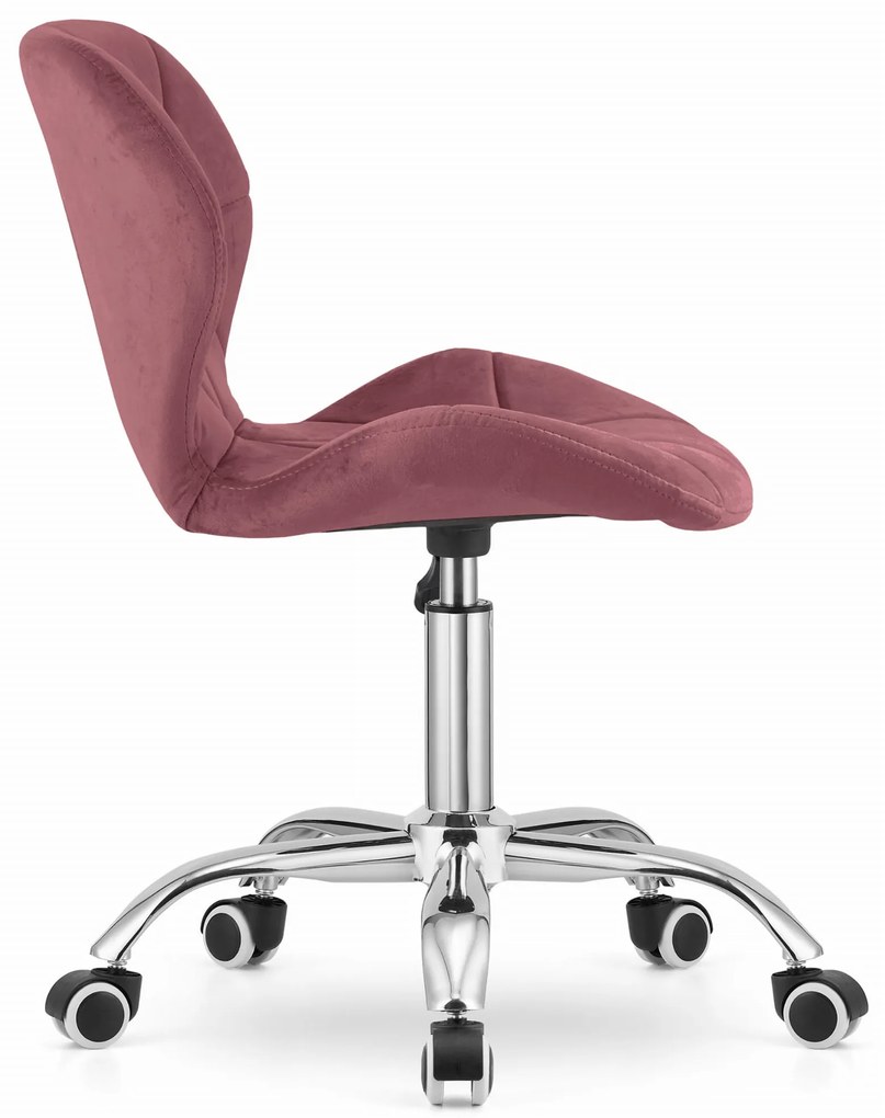 Scaun de birou AVOLA VELVET roz inchis