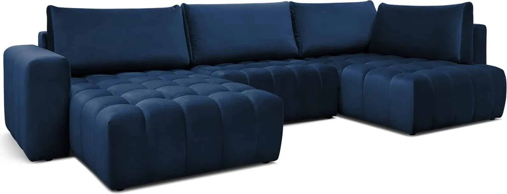 Colțar lemn masiv Formă U Extensibil Bonnie 350x170cm Personalizabil - Flores 05, Dreapta
