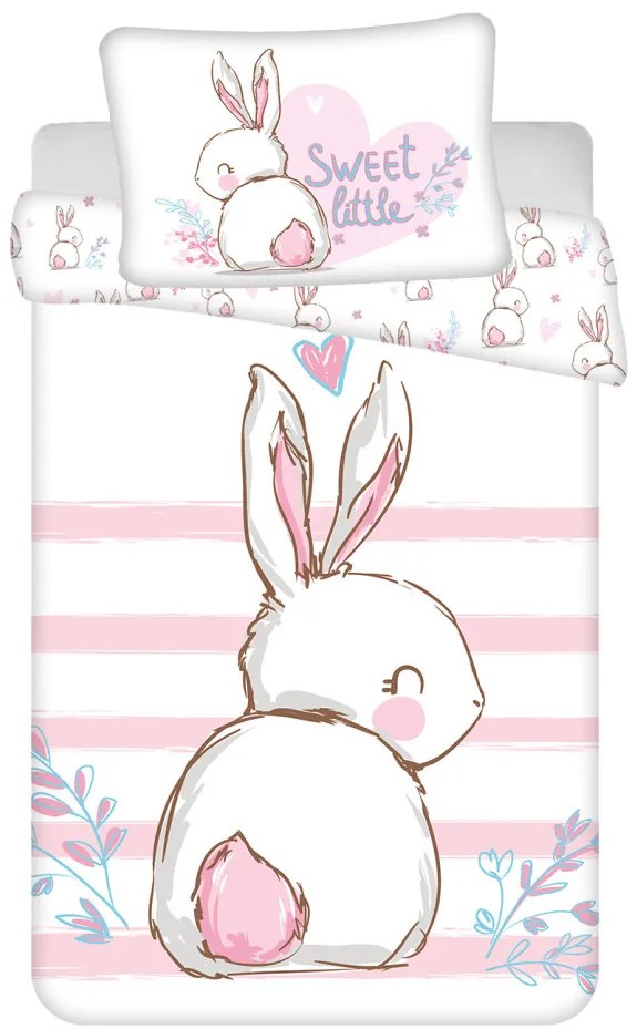 Iepure Sweet lenjerie de pat pentru copii 100x135 cm, 40x60 cm