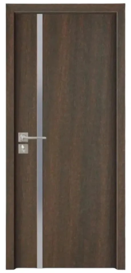 Usa Interior din MDF Novo Doors ND04 LUX PREMIUM, Cadru din Lemn Masiv, KIT COMPLET, Toc Reglabil de 10 CM INCLUS, Plinta pe Ambele Parti (Culoare: