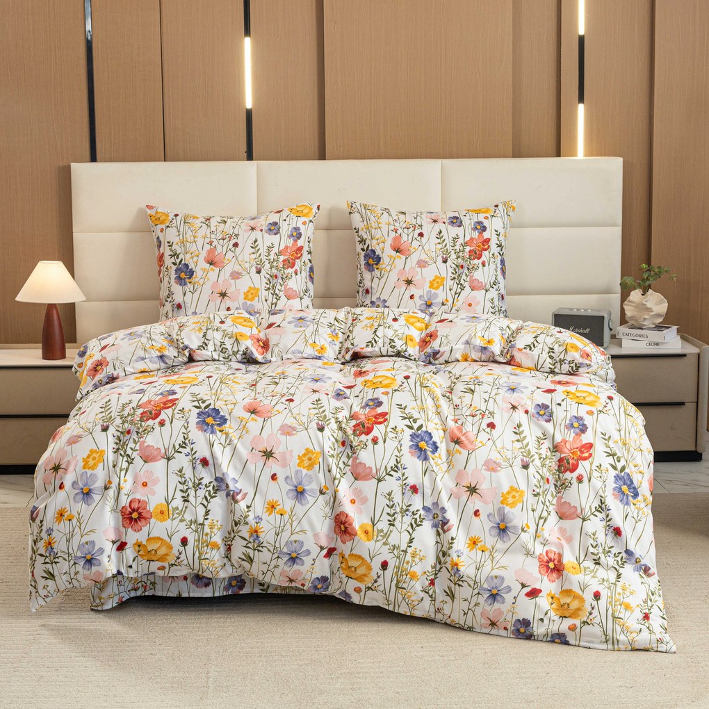 Lenjerie de pat din microfibra WILDFLOWERS colorata Dimensiune lenjerie de pat: 70 x 90 cm | 140 x 200 cm