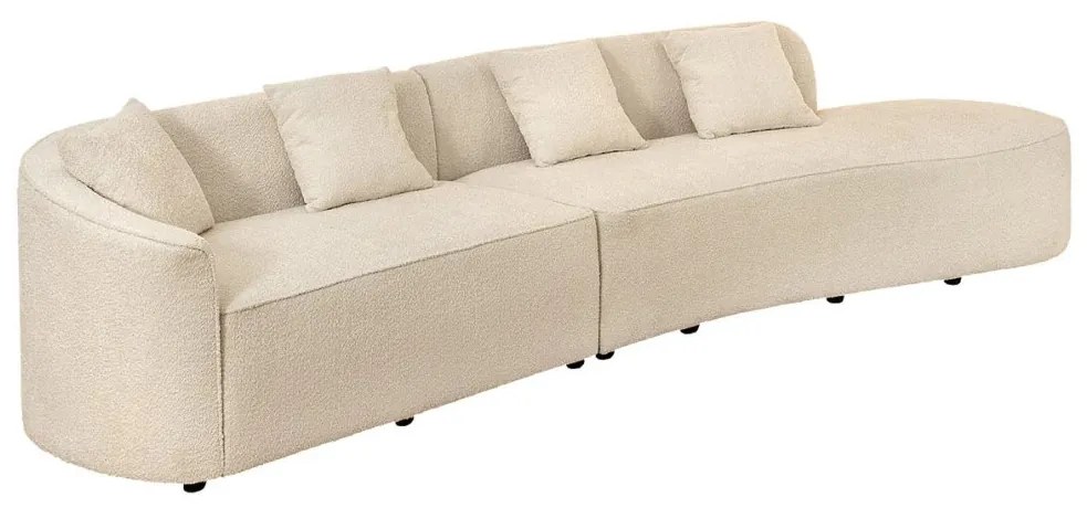 Canapea semicirculara XXL, Tesatura Boucle, Bej, ATELIER L 330cm, A-46548 VC