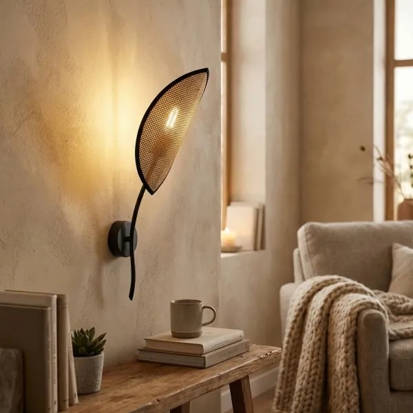 Aplică LOTUS 1xE14/10W/230V negru/bej