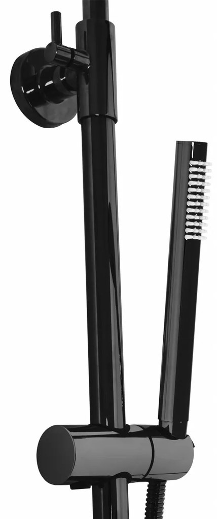 Set de dus cu termostat Lungo negru metalic