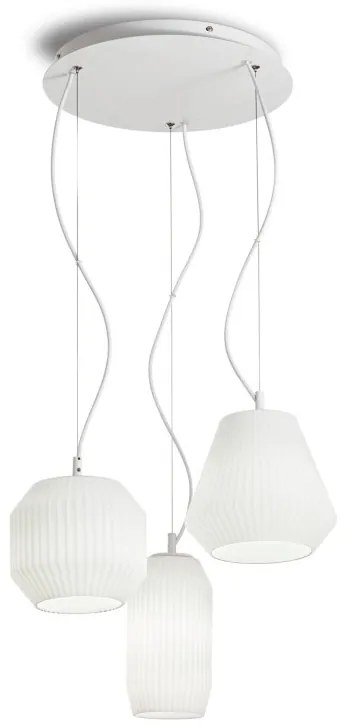 Lustra cu 3 pendule design modern ORIGAMI SP3, alb 198095