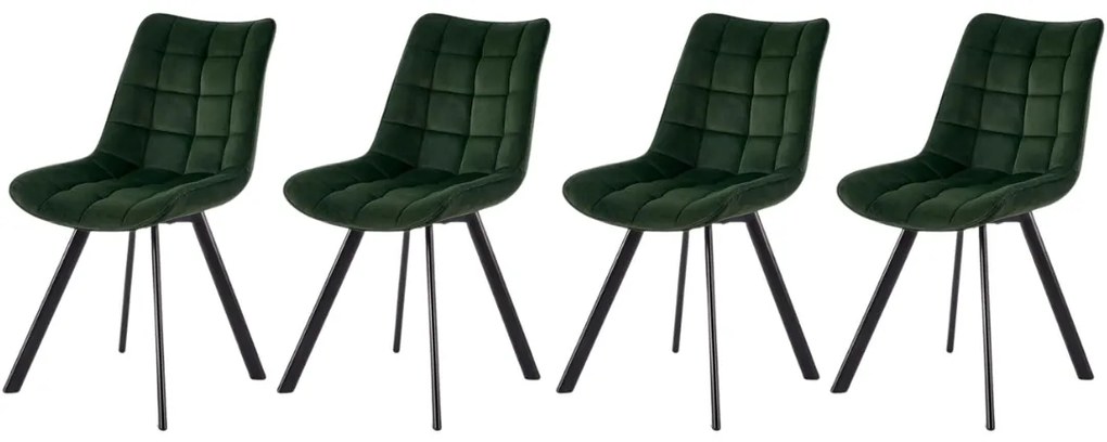 Set 4 scaune K332 velvet verde