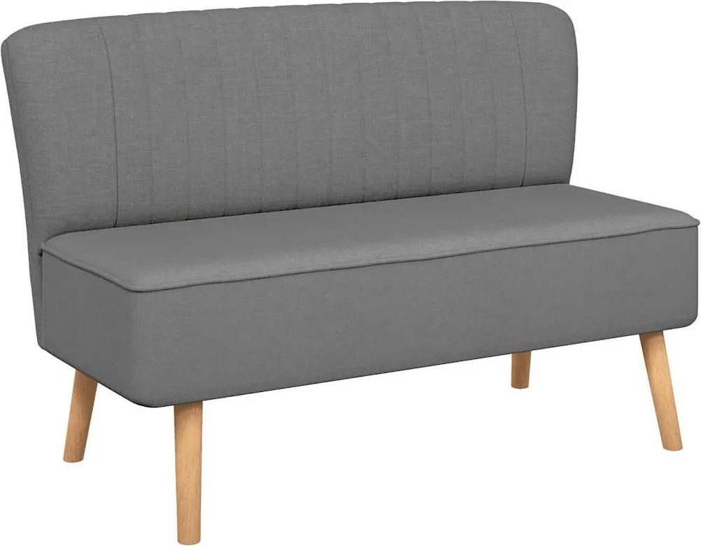 vidaXL Canapea din material textil 117 x 55,5 x 77 cm, gri deschis