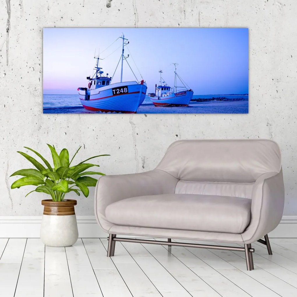 Tablou - Debarcarea în amurg (120x50 cm)