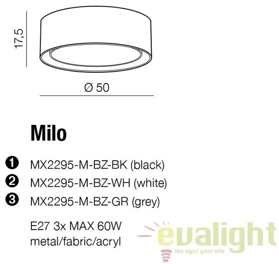 Lustra moderna aplicata 50cm MILO GR