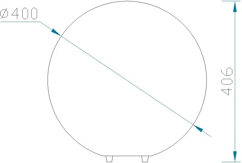 Lampa decorativa de exterior diametru 40cm AVORIAZ IP65