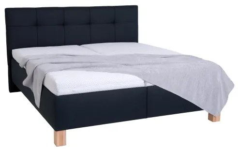 Pat tapițat MARIA cu spațiu de depozitare, fără saltea, 160 x 200 cm, antracit