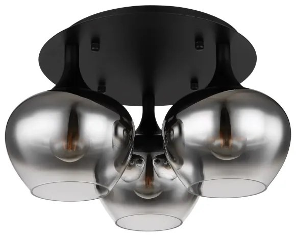 Lustră aplicată MAXY 3xE27/40W/230V negru Globo 15548-3D