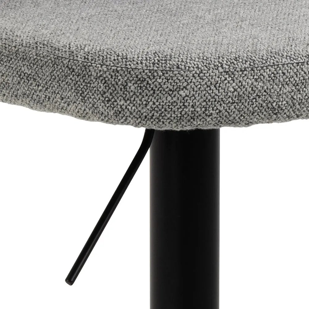 Scaun de bar negru/gri cu înălțime ajustabilă (înălțime șezut 55 cm) Patricia – Actona
