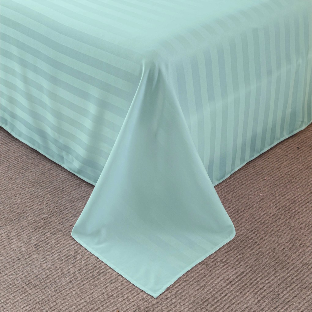 Cearsaf de hotel din microfibra 140x240 cm si husa pentru perna 50x70 cm JASMINE, mentol Inchidere: Fermoar