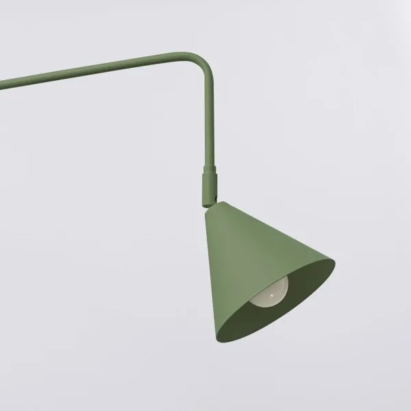 Lampă de perete Sollux SL.1700 NOX 1xE14/10W/230V verde