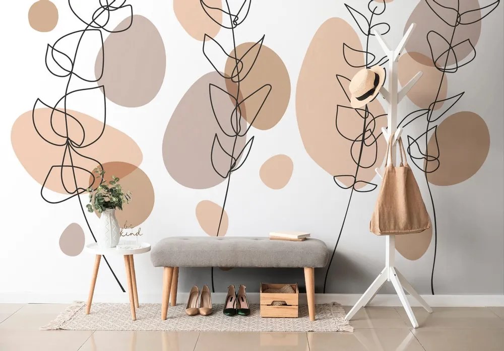Tapet detaliul plantelor minimaliste