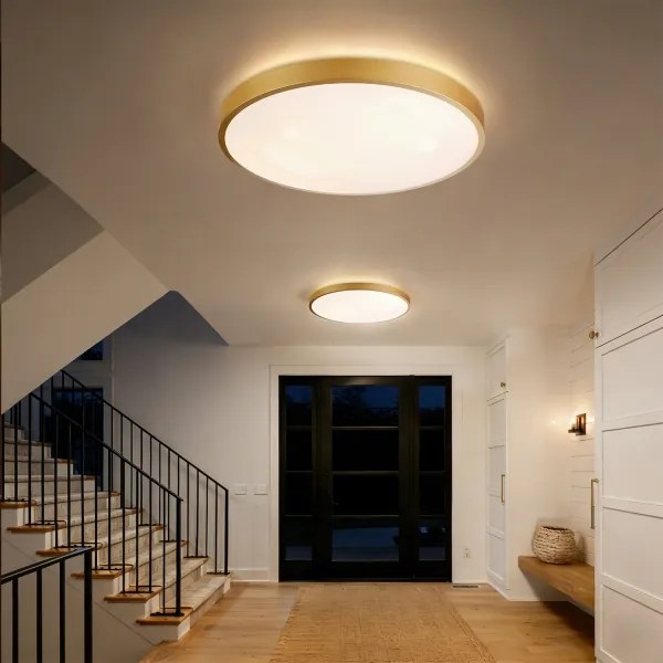 Brilagi - Corp de iluminat LED dimabil GLASS POOL DOUBLE, 80W/230V, 60 cm, auriu + telecomandă