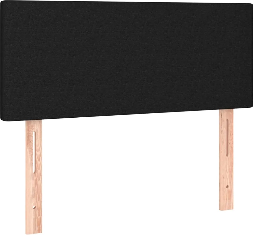 vidaXL Tăblie de pat, negru, 90x5x78/88 cm, textil
