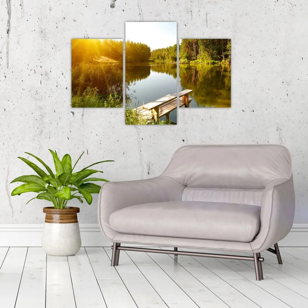 Tablou - Lac la munte (90x60 cm)