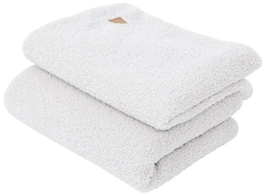 Pătură pentru copii albă din sherpa 100x77 cm – Meowbaby