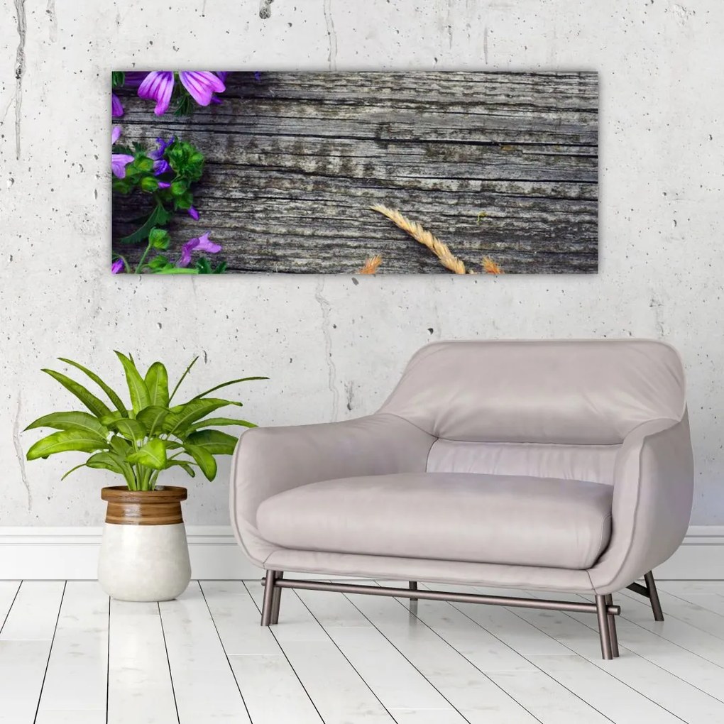 Tablou - flori de câmp (120x50 cm)