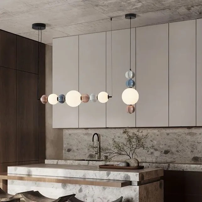 Lustra LED cu ceramica multicolora DAZZ