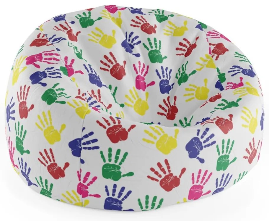 Sac de șezut Cocoon amprente colorate - pentru copii, colorat